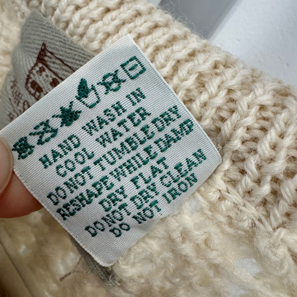 Vintage Aran Sweater Market Ireland Men's Wool Cable Fisherknit Knit Sweater XL - Picture 7 of 8